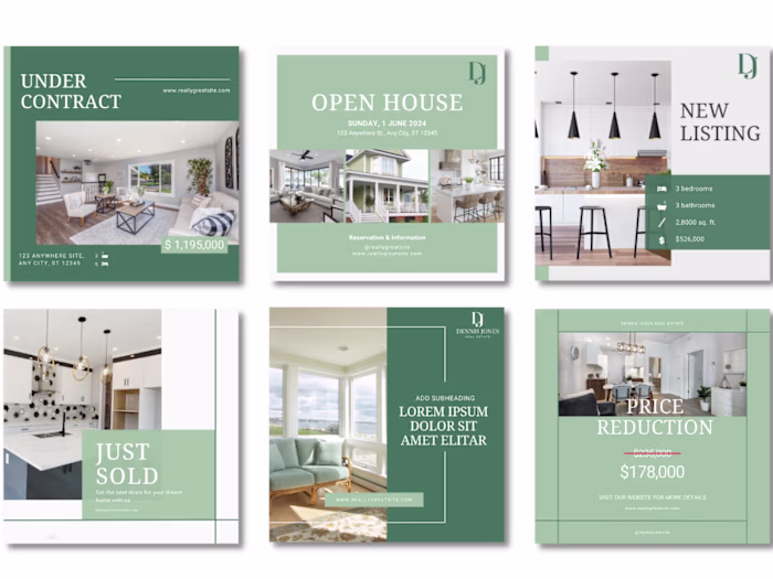 Social Media Designs for Real Estate with 15% conversions