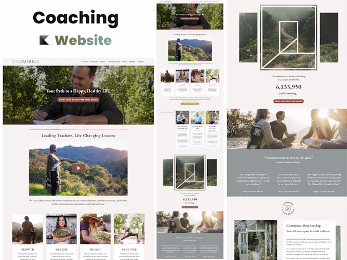 Commune Kajabi Website & Membership Experience
