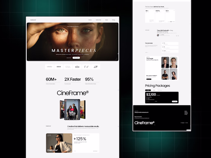 CineFrame - Video Agency Landing
