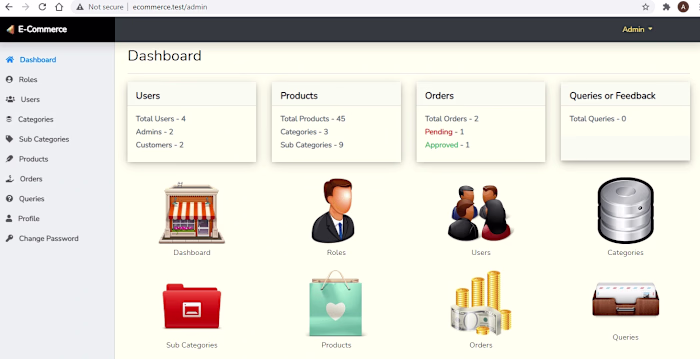 An Ecommerce System built using PHP