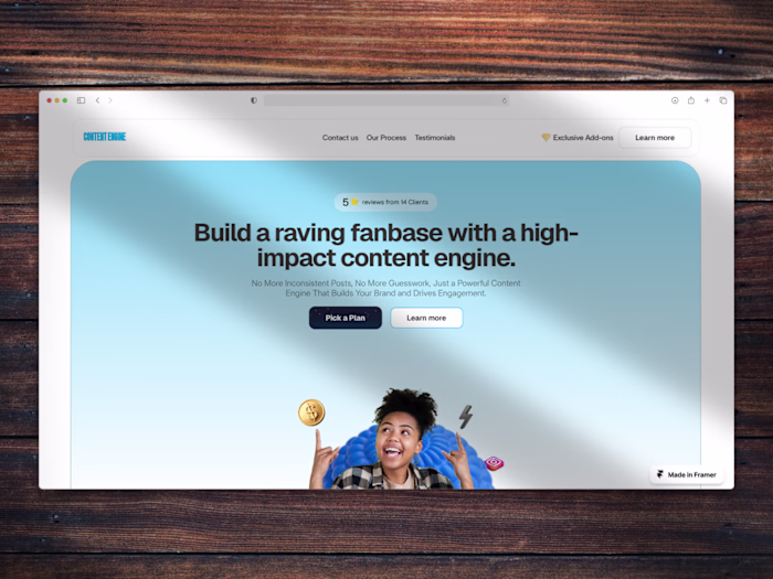 High-Impact Landing Page Design for Content Engine