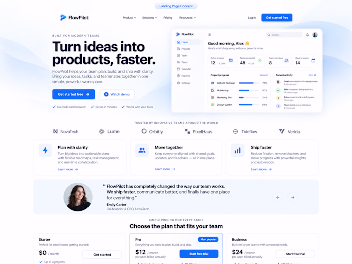 A self-initiated website design concept