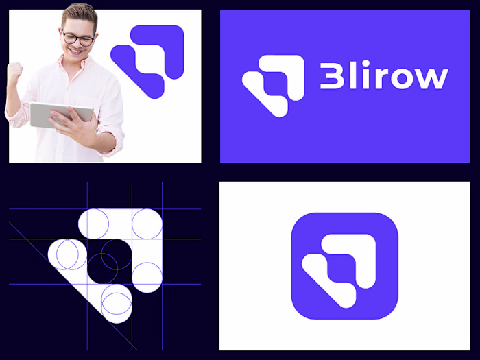 Blirow logo design for saas