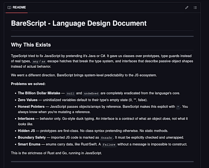 BareScript language