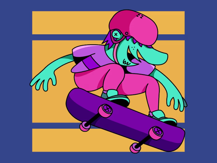 Alien skateboard T-Shirt Design