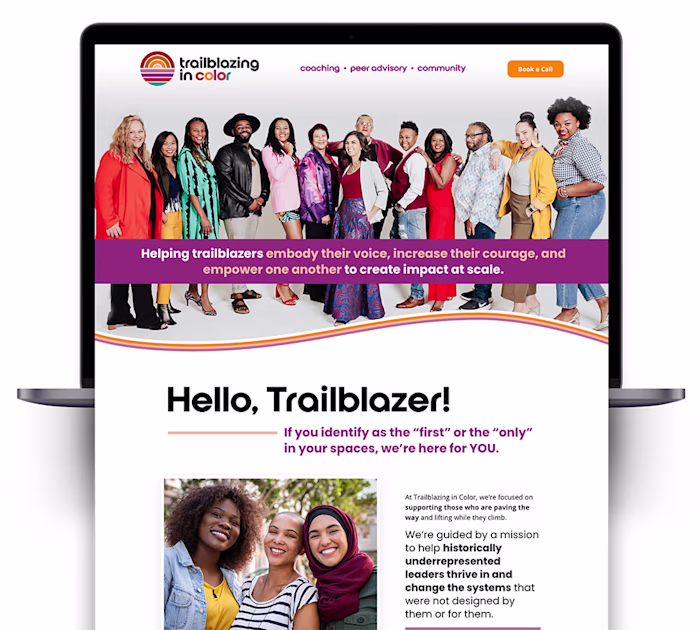 Trailblazing In Color Website in Kajabi