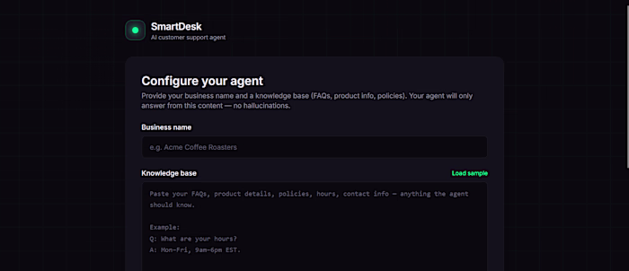 A grounded AI customer support