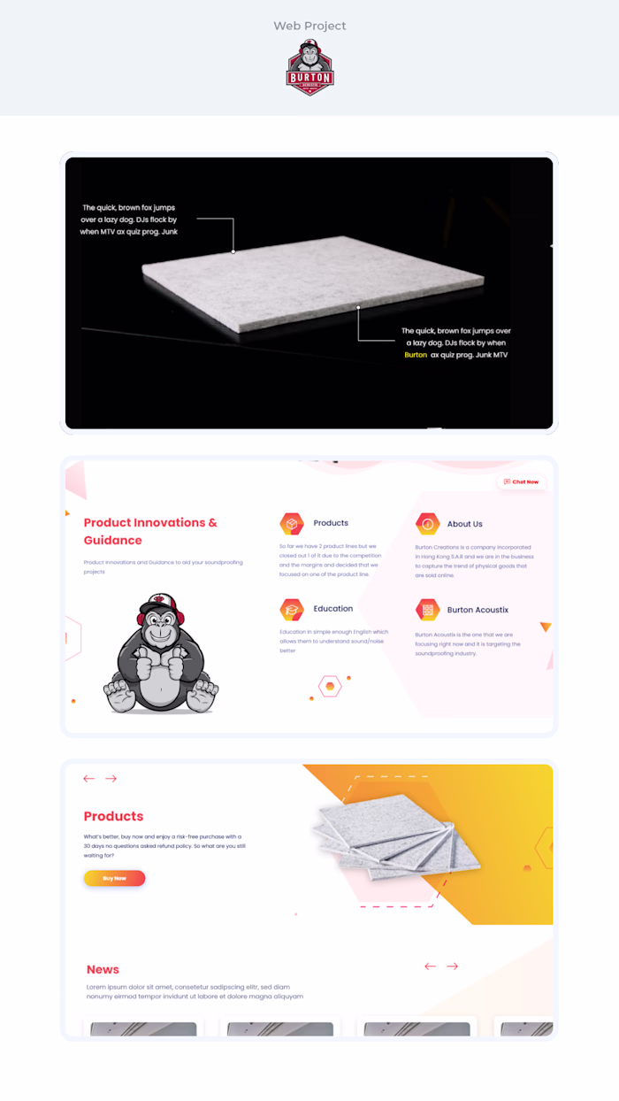 Burton - Website UI/UX Design 
