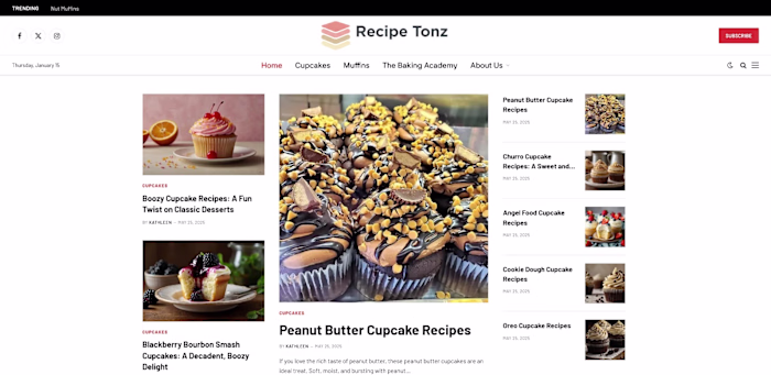 I developed Recipetonz.com (http://Recipetonz.com), a