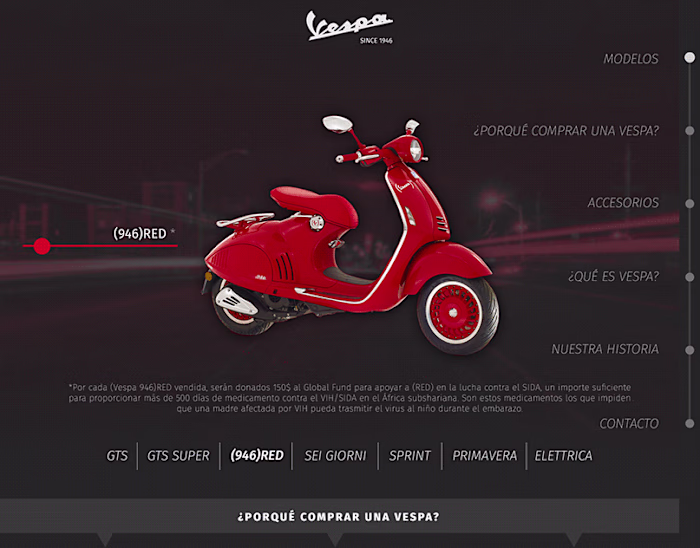 Vespa Web Desing