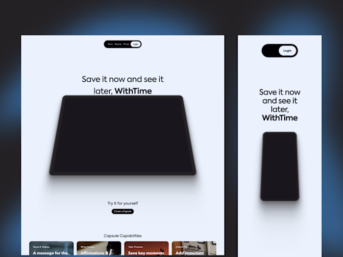 WithTime — Future Delivery Digital Time Capsule Web App