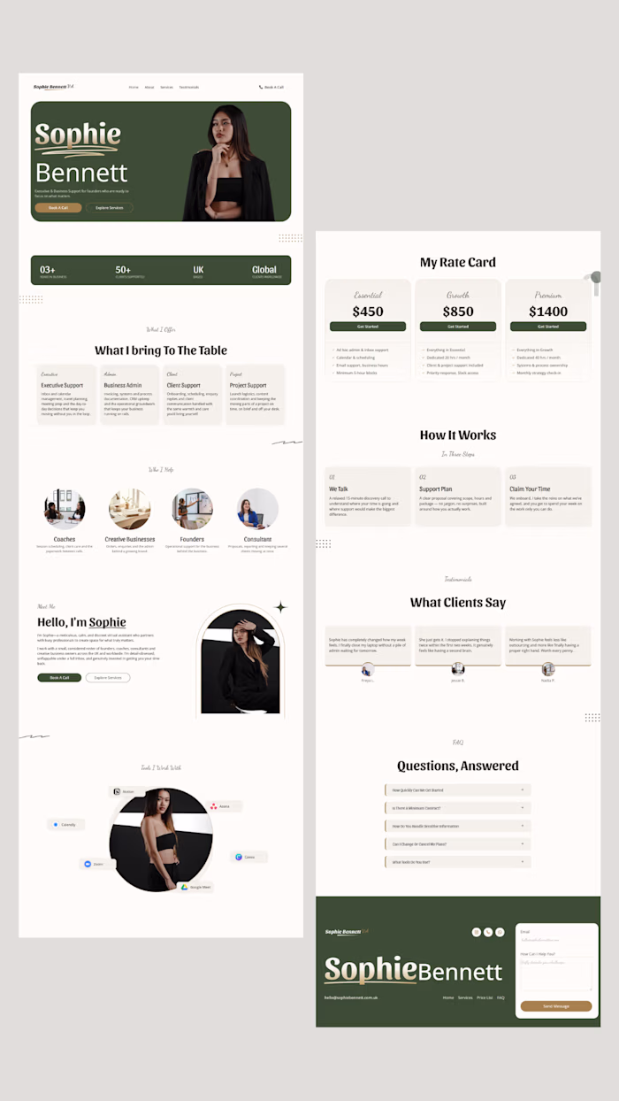 I designed a website for