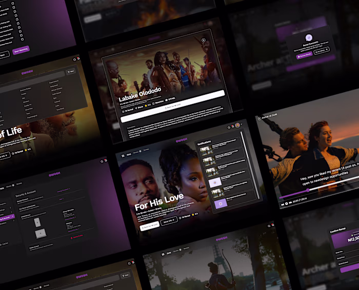 Owosh Films Streaming Platform Design