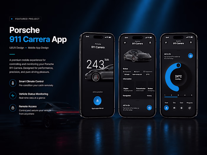 Mobile App UI/UX Design
The Porsche
