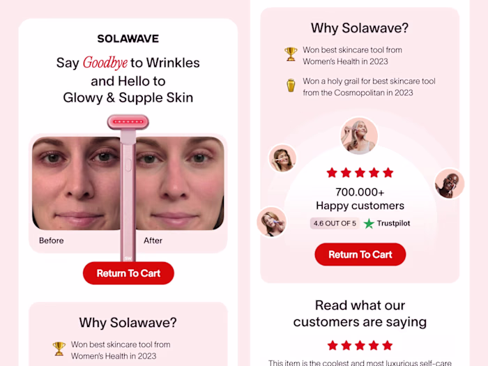 Email Design Concepts for Solawave