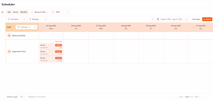 Contruction Scheduler