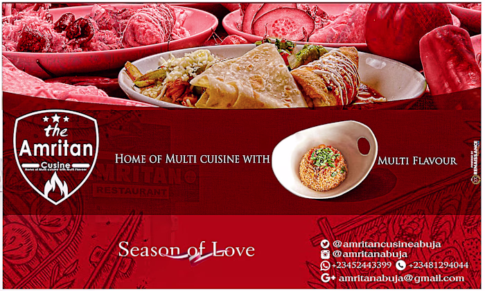 DELIGHT IN LOVE'S FLAVORS: AMRITAN CUISINE'S VALENTINE'S DESIGN