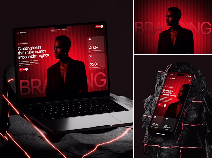 Sonulim - Creative Agency Website
Red