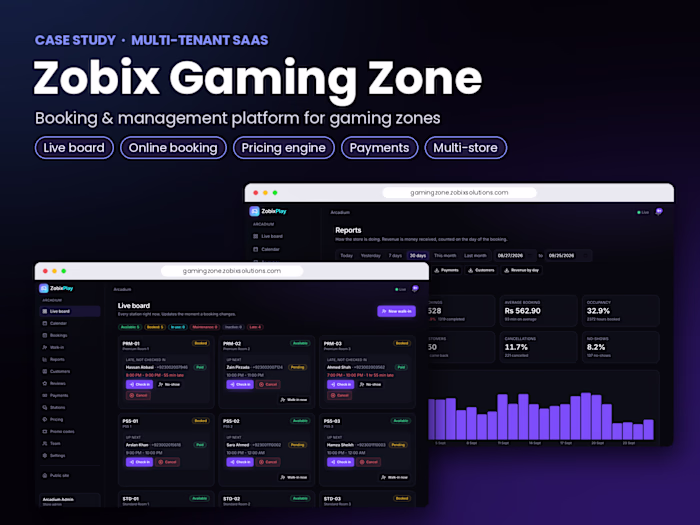 Zobix: Multi-Store Gaming Zone Booking & Management SaaS