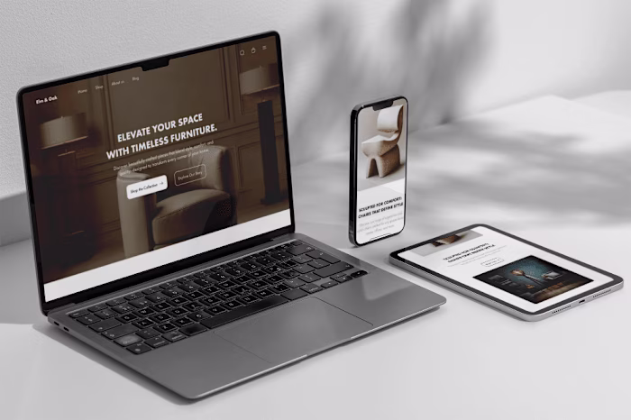 Elm and Oak - e-commerce design