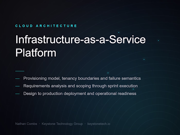 Infrastructure-as-a-Service Platform: Design to Production