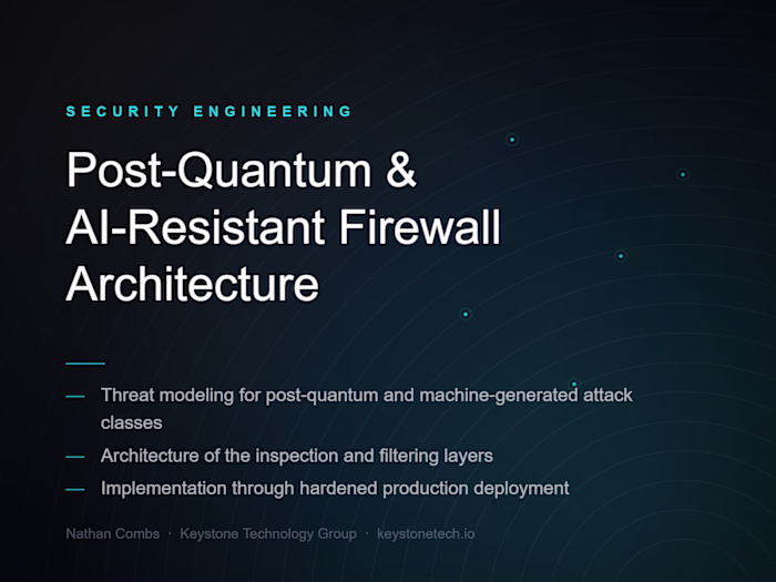 Post-Quantum & AI-Resistant Firewall Architecture