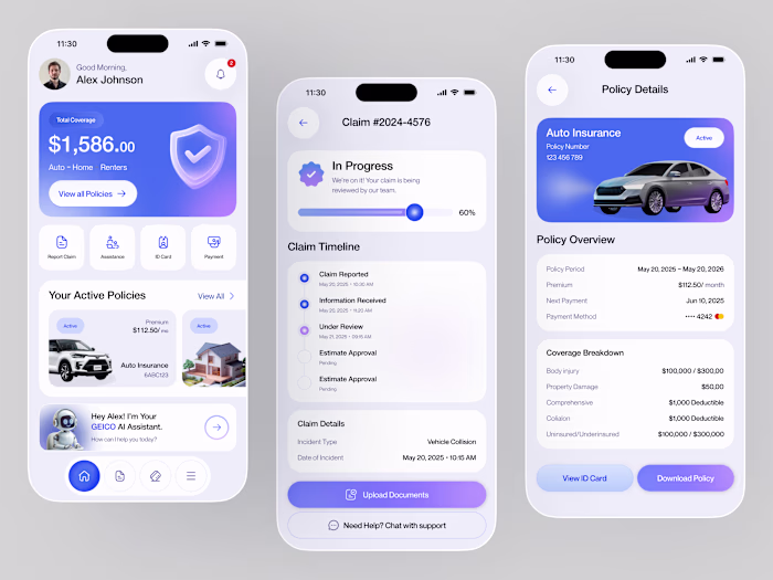 Insurance Mobile App Redesign |