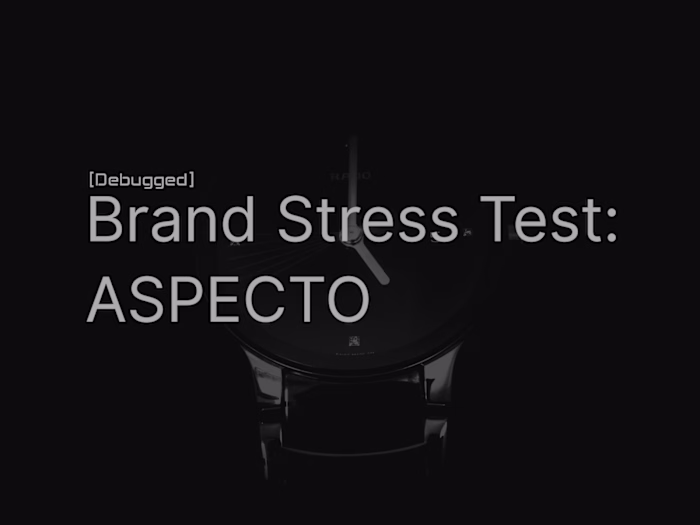 Brand Stress Test for Aspecto Watches