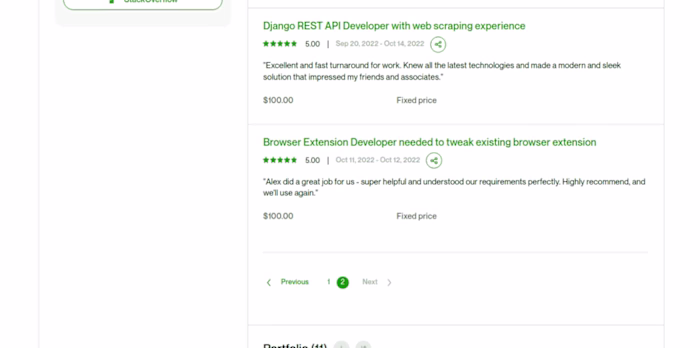 Full-Stack Development Projects on Upwork