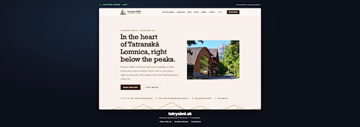 tatrysimi.sk - mountain guesthouse and restaurant in 5 languages
