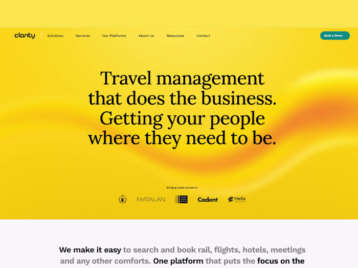 Clarity Business Travel | Website Design, Dev & Content