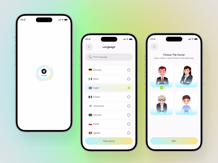 Fitness Mobile App Screen Design