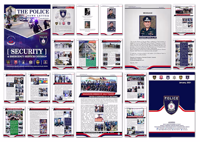 Newsletter design for a Police department