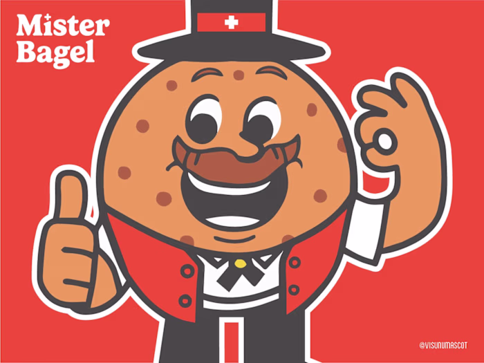 Traditional bakery logo with mascot