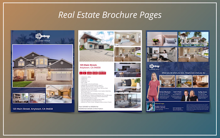 Real Estate Brochure with detailed services.