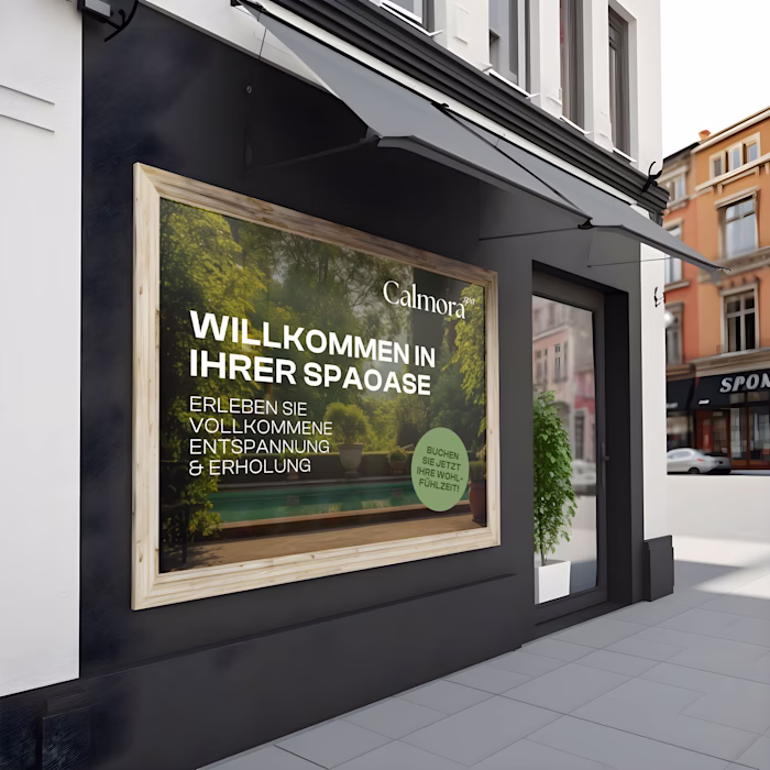 Fensterbeklebung für Calmora Spa