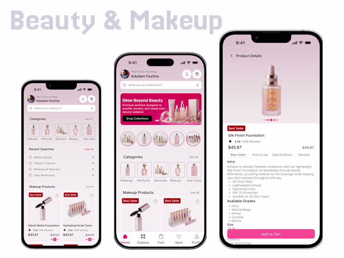 Designed a mobile e-commerce UI