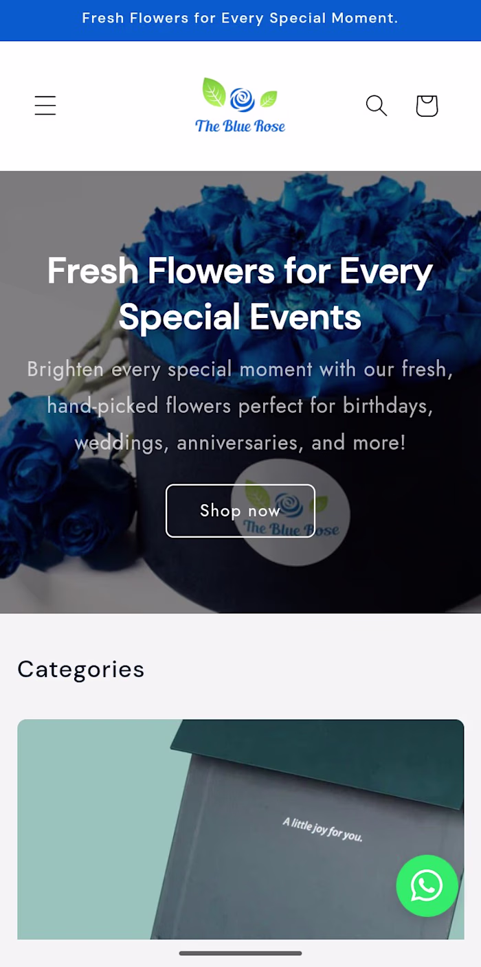 :I design a flower Shopify