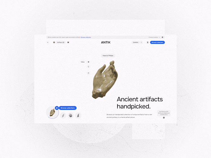 Design Direction and Web Design for Antik UI Collection (Figma)