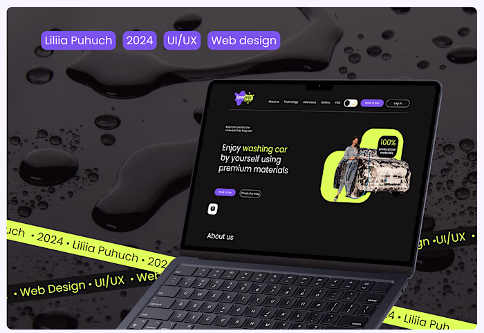 Carwash service website | UI/UX Design | 2024 