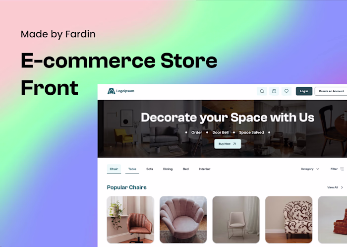 E-commerce Store Front UX/UI Design