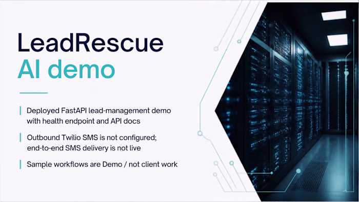 LeadRescue AI is an AI-powered