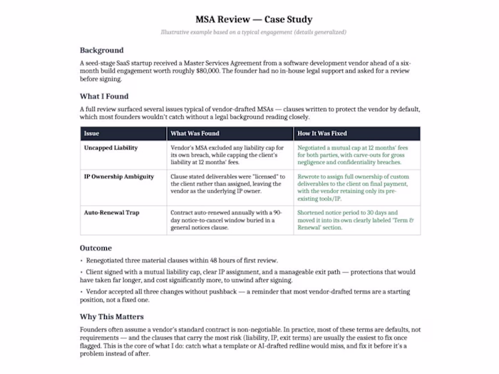 1. MSA Review — Case