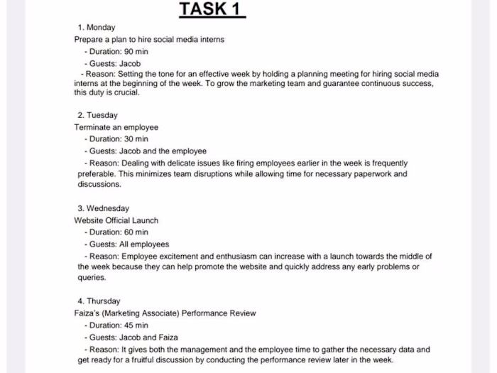 General Assistant Task