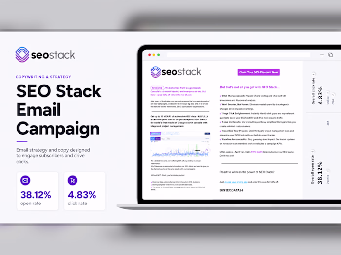 SEO Stack Email Strategy and Copy