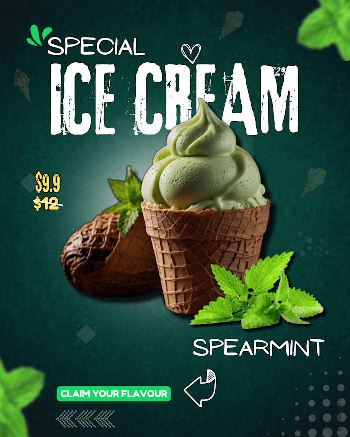 Ice-Cream Poster Design (Portrait)