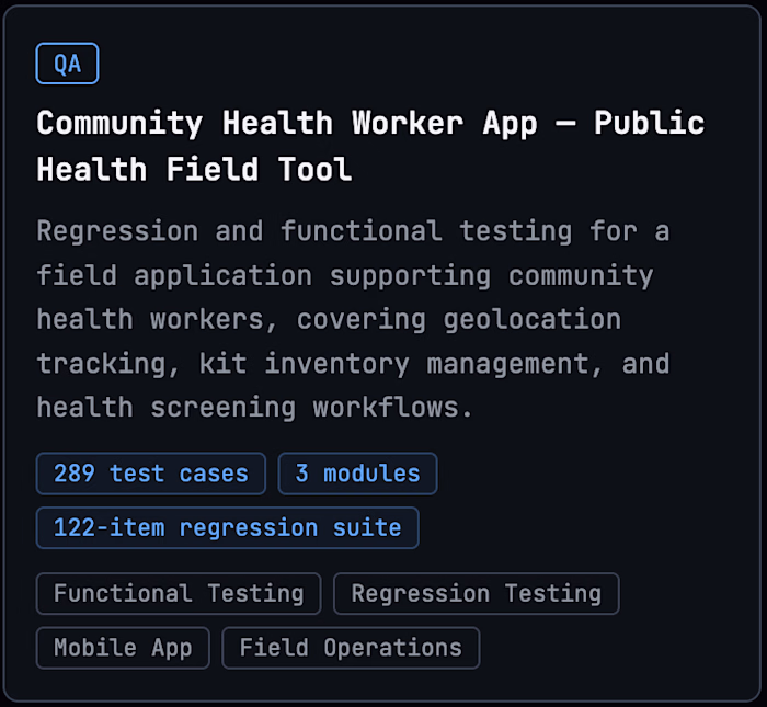 Community Health Worker App -
