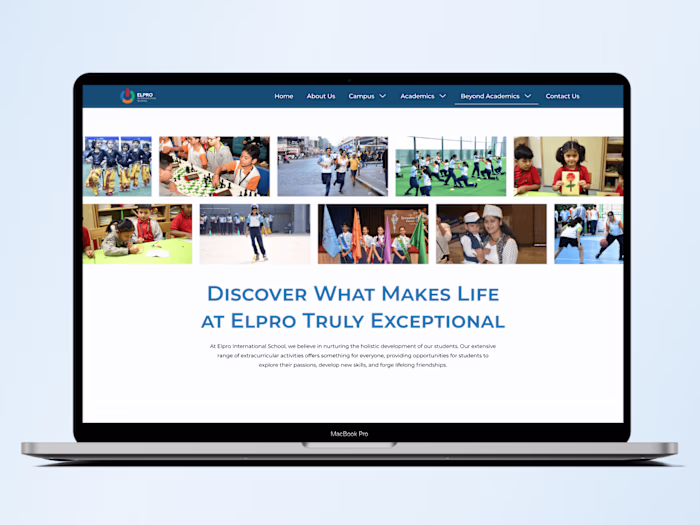 Elpro International School Website Design