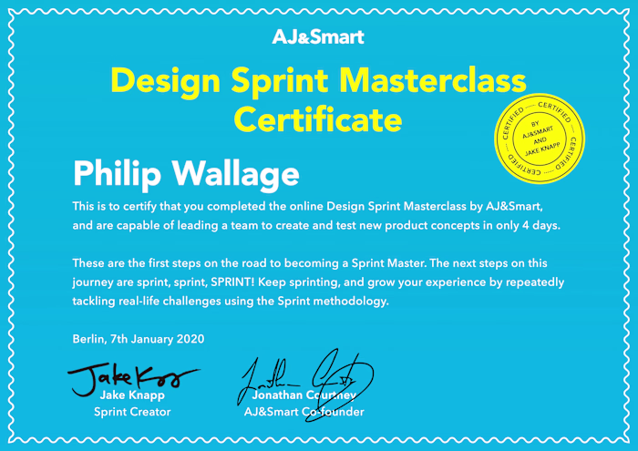 Almost 5 years since I got my Design Sprint Masterclass Cert...