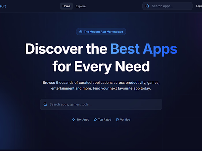 AppVault is a full-stack app